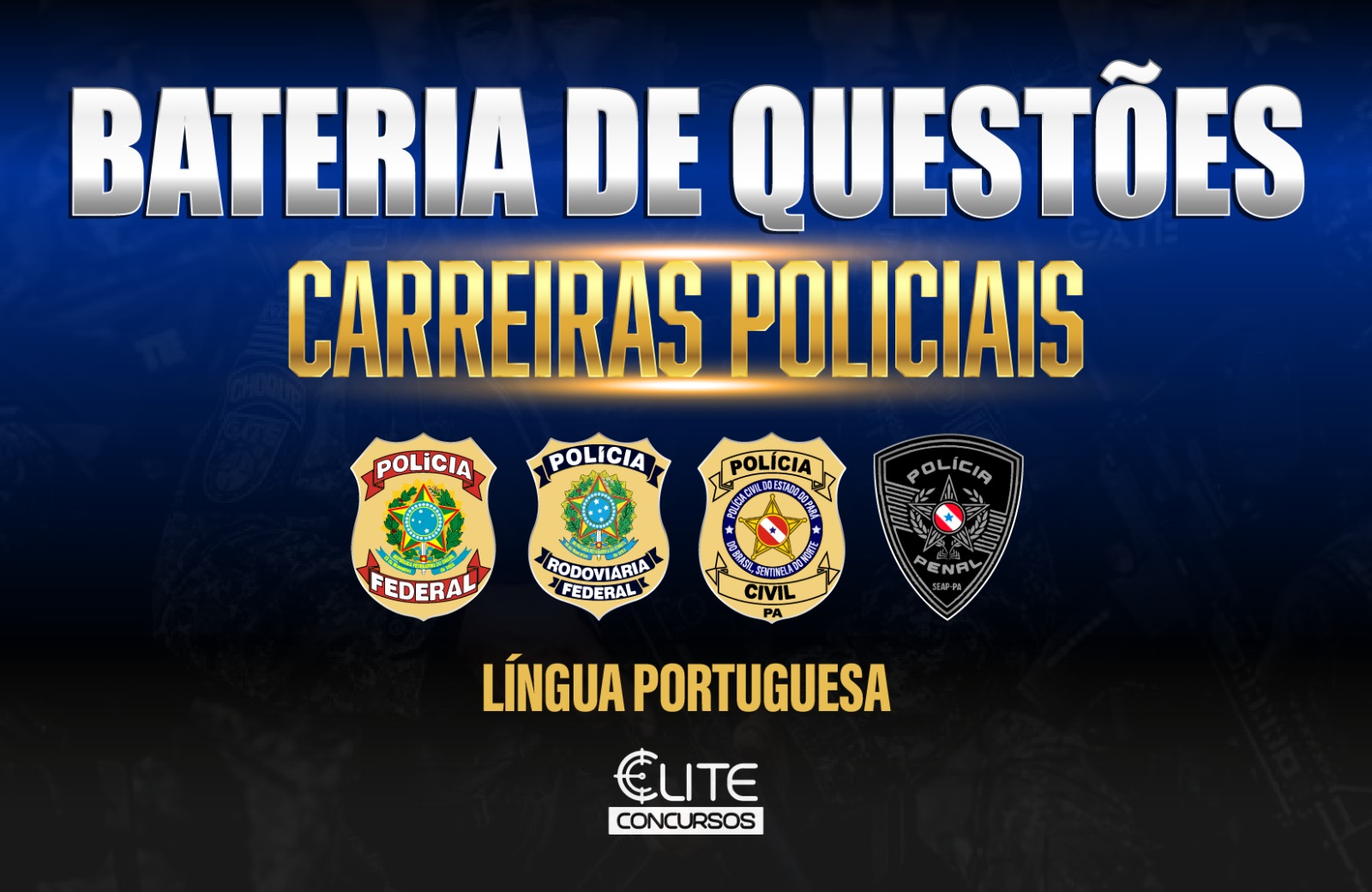 Bateria de Questes Carreiras Policiais - Lngua Portuguesa - 04/08